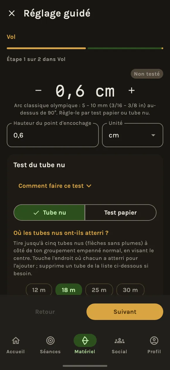 Ton arc, parfaitement réglé