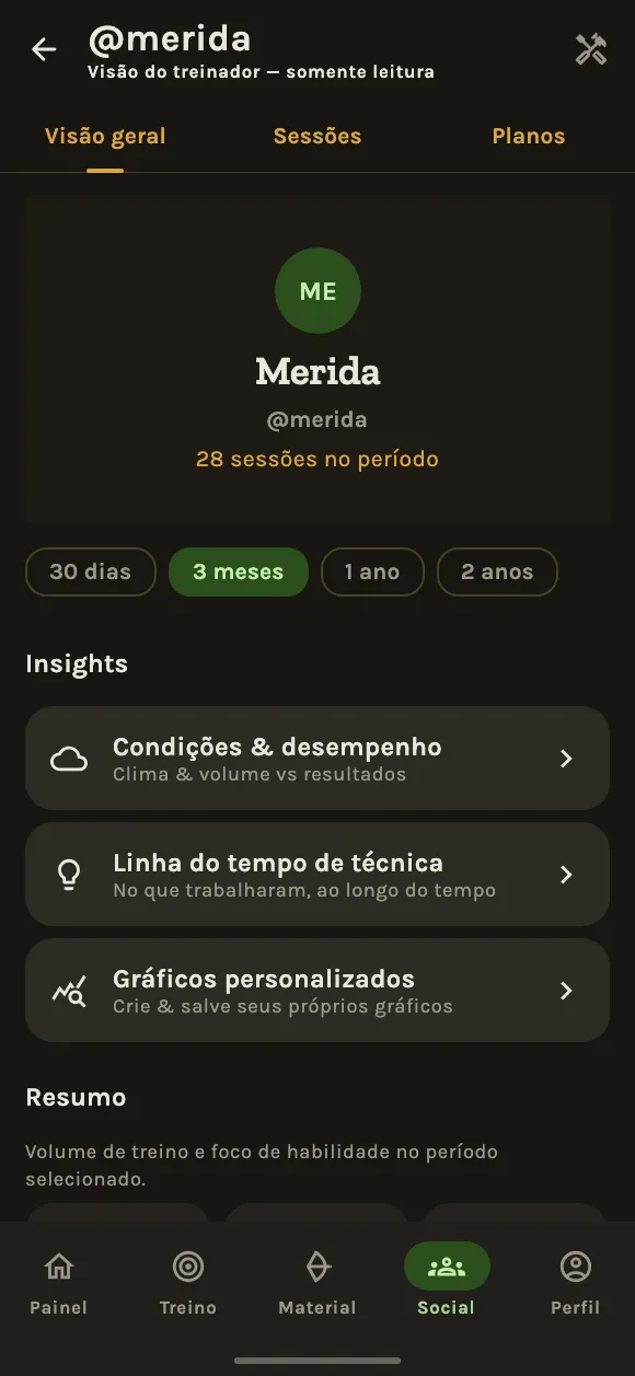 Treine com seu treinador