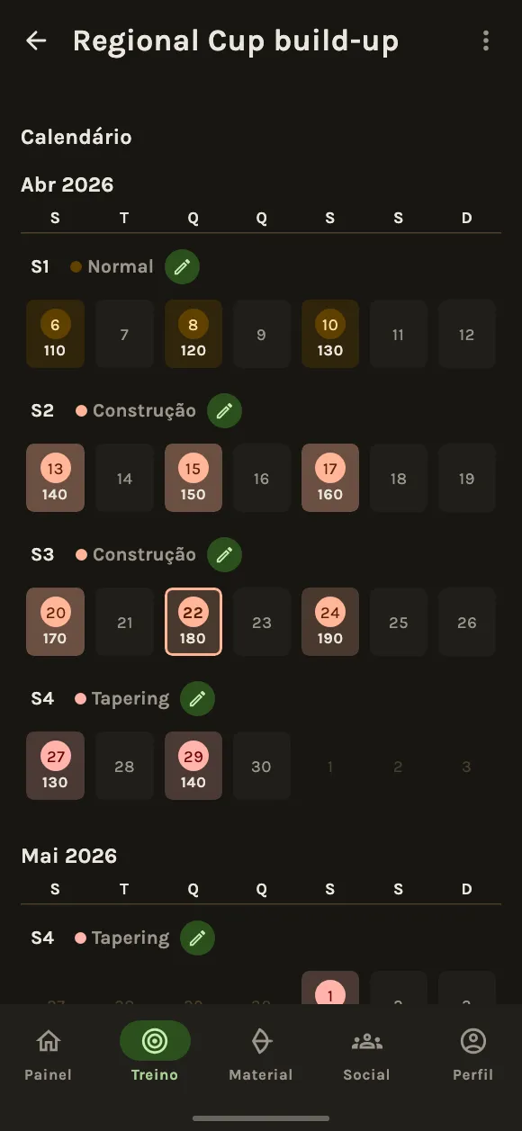 Planeje. Treine. Evolua.