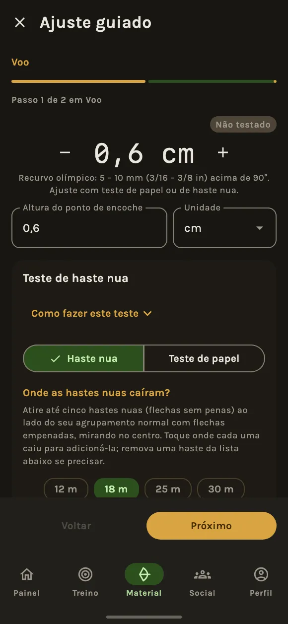 Seu arco, perfeitamente ajustado